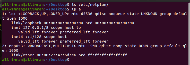 How to configure static ip using netplan