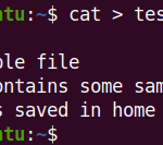 How to create a file in linux using cat command