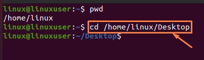 How to use cd command in linux