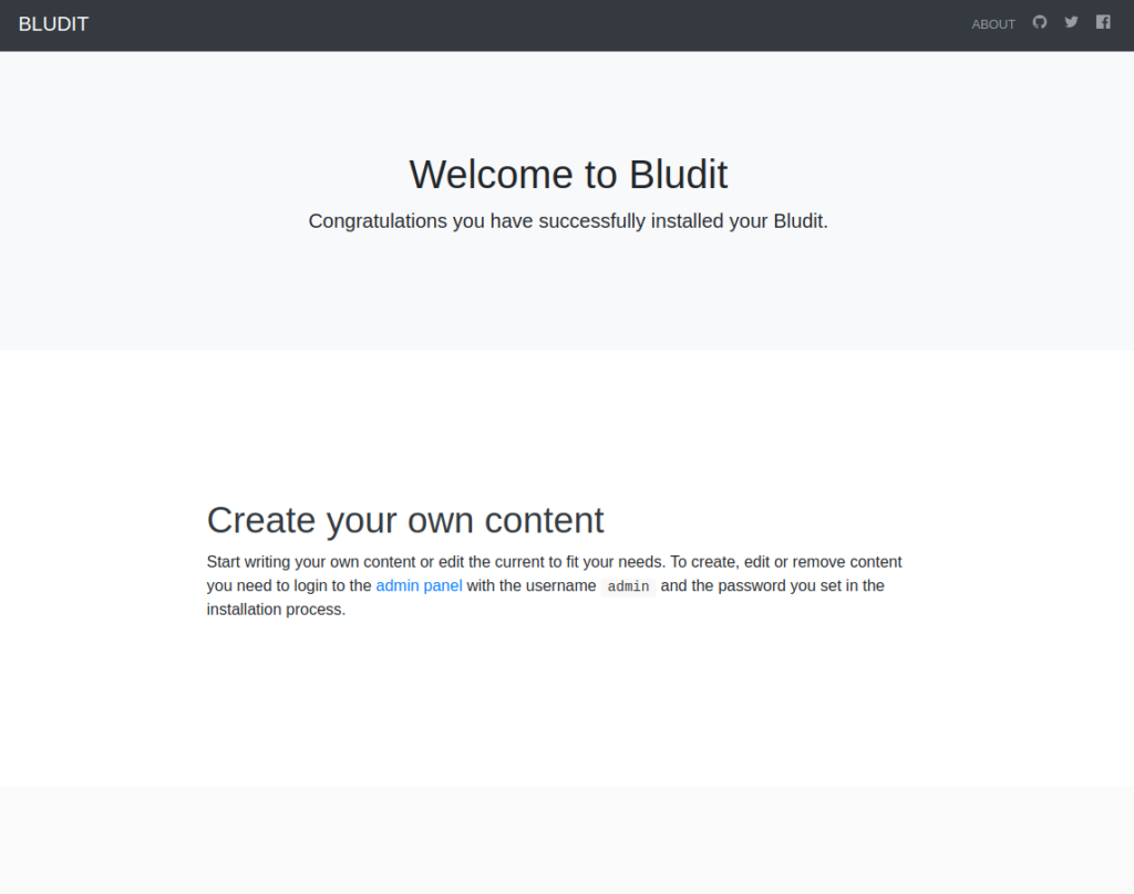 Install bludit cms on ubuntu 20. 04 with apache