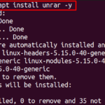 How to extract rar files in ubuntu 22. 04