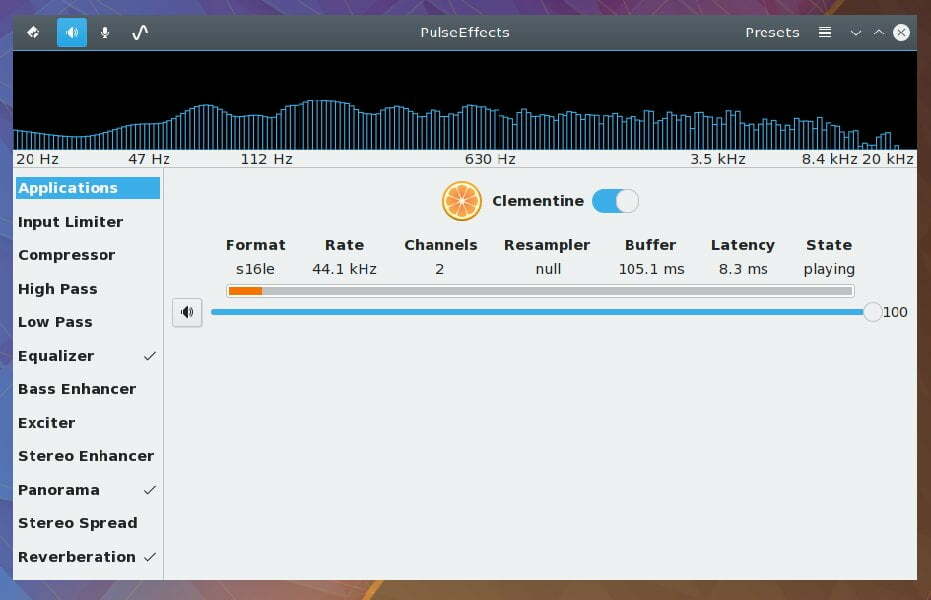 How to use pulseeffects equalizer and audio enhancer in linux