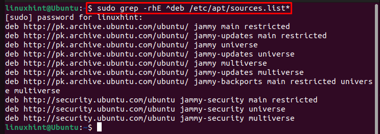 How to get a list of all installed repositories and ppas on ubuntu