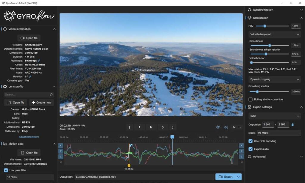 Gyroflow, un avanzado estabilizador de video open source