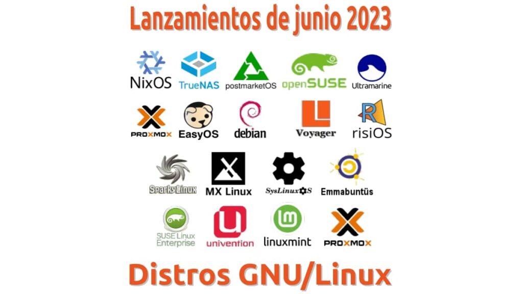 Lanzamientos de junio 2023: nixos, truenas, opensuse y más