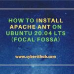 How to install apache ant on ubuntu 20. 04 lts (focal fossa)