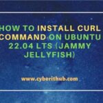 How to install curl command on ubuntu 22. 04 lts (jammy jellyfish)