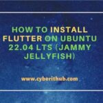 How to install flutter on ubuntu 22. 04 lts (jammy jellyfish)