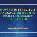 How to install zlib package on ubuntu 22. 04 lts (jammy jellyfish)