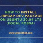 How to install libpcap-dev package on ubuntu 20. 04 lts (focal fossa)