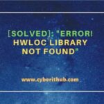 [solved]: “error! Hwloc library not found”