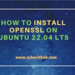 How to install openssl on ubuntu 22. 04 lts