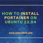 How to install portainer on ubuntu 22. 04