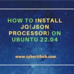 How to install jq(json processor) on ubuntu 22. 04