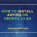 How to install arping on ubuntu 22. 04