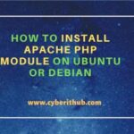 How to install apache php module on ubuntu or debian