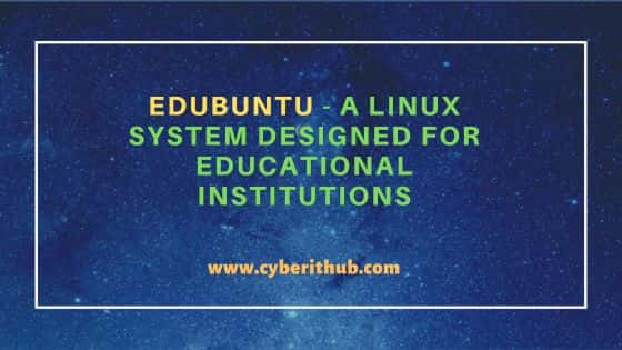 Edubuntu – a linux system designed for educational institutions