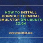 How to install konsole terminal emulator on ubuntu 22. 04