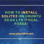 How to install sqlite3 on ubuntu 20. 04 lts (focal fossa)