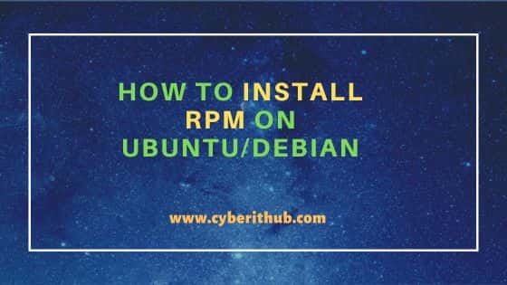 How to install rpm on ubuntu/debian