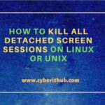 How to kill all detached screen sessions on linux or unix