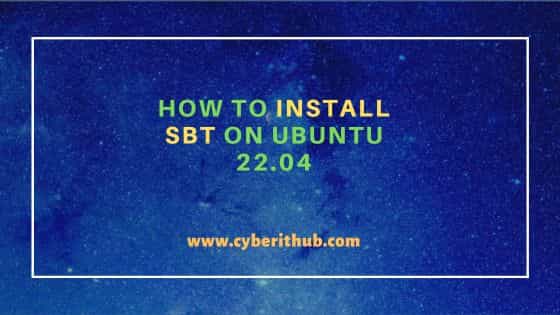 How to install sbt on ubuntu 22. 04