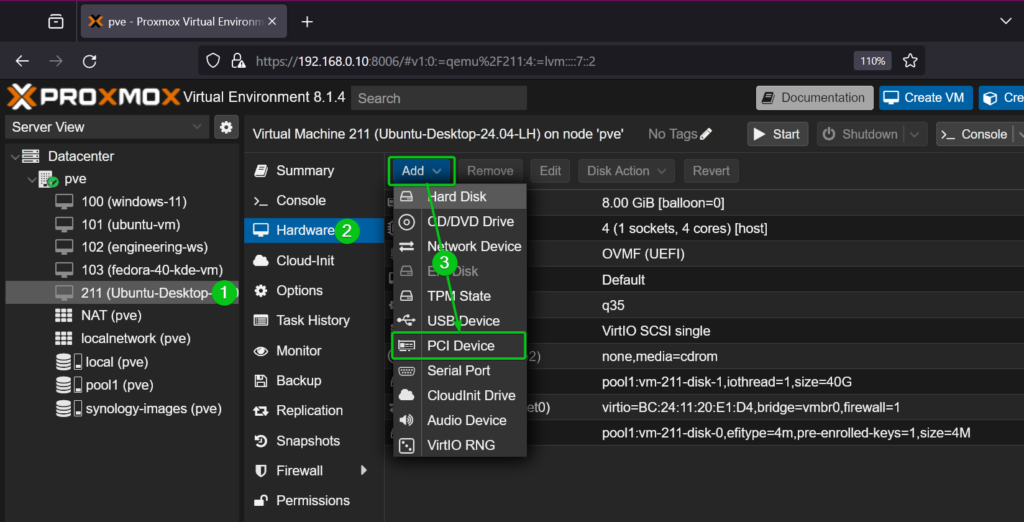 How to passthrough an nvidia gpu on a proxmox ve ubuntu 24. 04 lts virtual machine (vm)