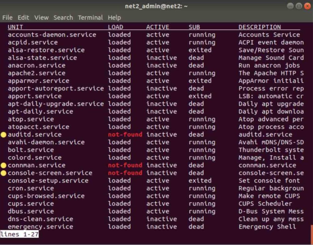 How to manage ubuntu boot services: list, start, and stop systemd services at startup